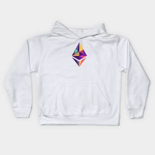 Ethereum logo artistic Kids Hoodie